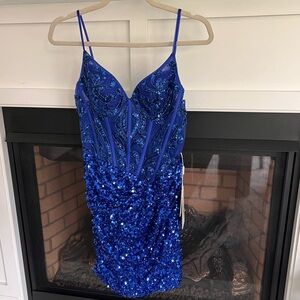 Beautiful Royal Blue Sequin Dress!